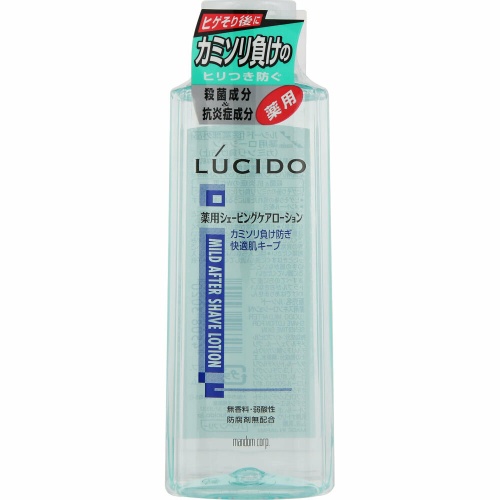 Mandom Мужской профилактический лосьон "Lucido After Shave Lotion" после бритья с противовоспалительным, антибактериальным и увлажняющим эффектом без запаха, красителей и консервантов 140 мл